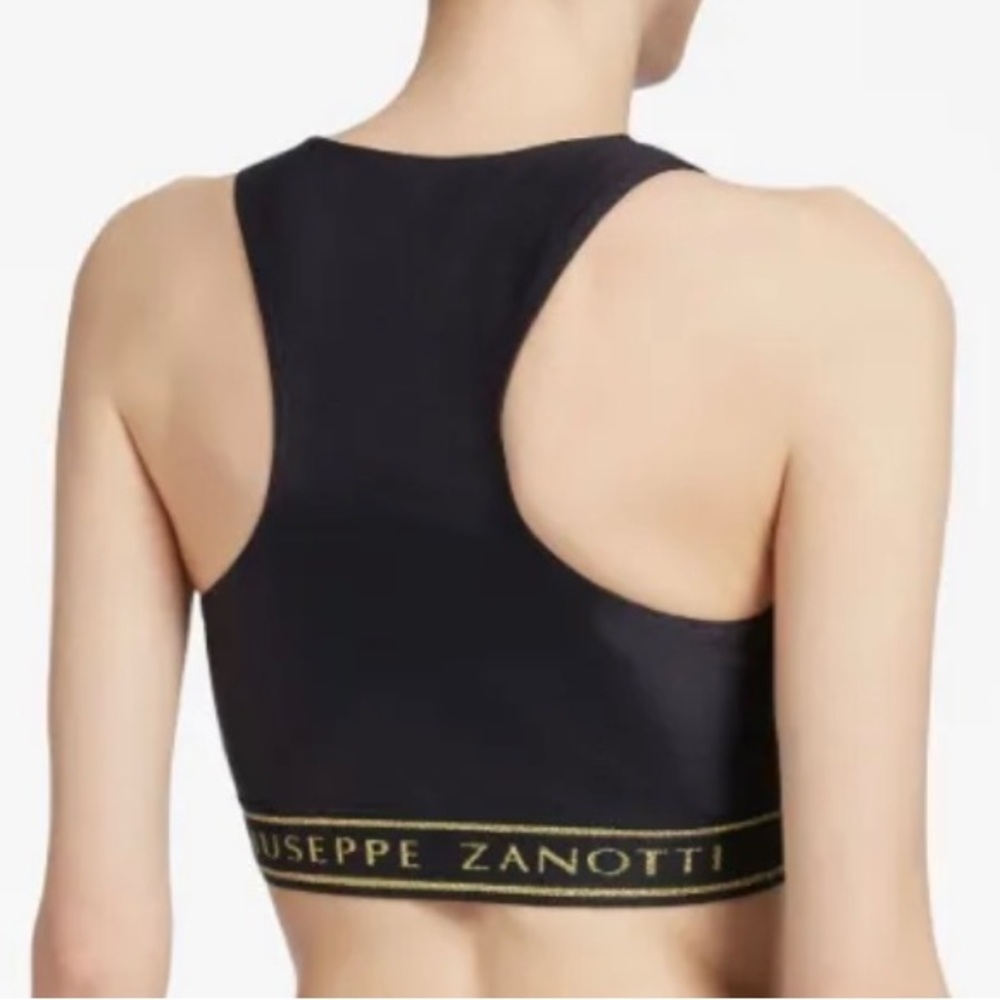 Giuseppe Zanotti Halyna Black Sports Bra Made in Italy - Picture 3 of 16